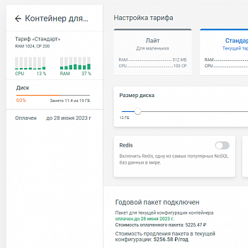 Тест тарифа Стандарт netangels.ru для битрикс
